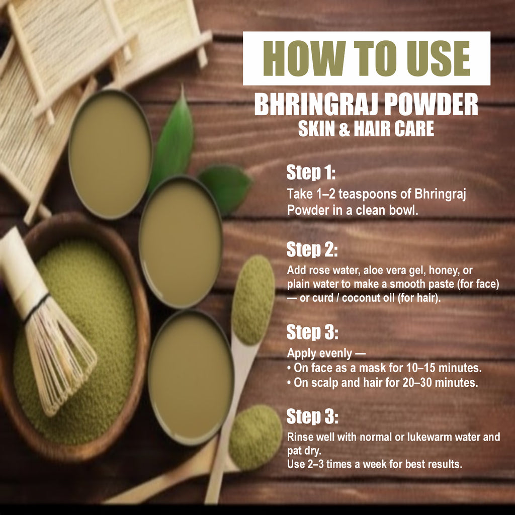 Bhringraj Powder for Face, Skin & Hair