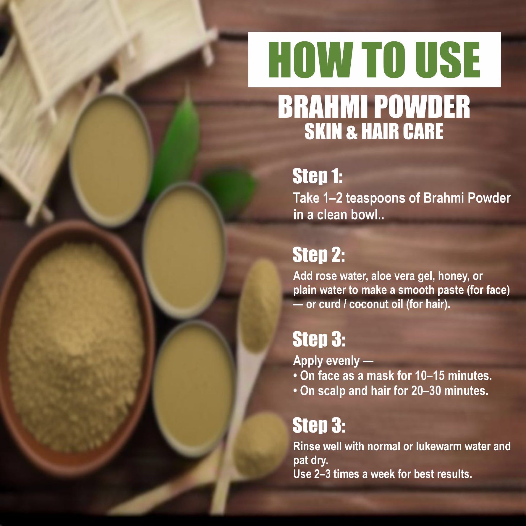 Brahmi Powder for Lightning Face & Hair