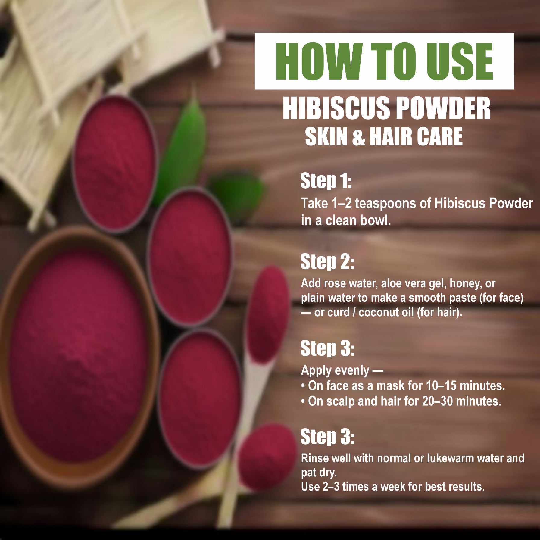 Hibiscus Gudhal Powder for Face & Hair