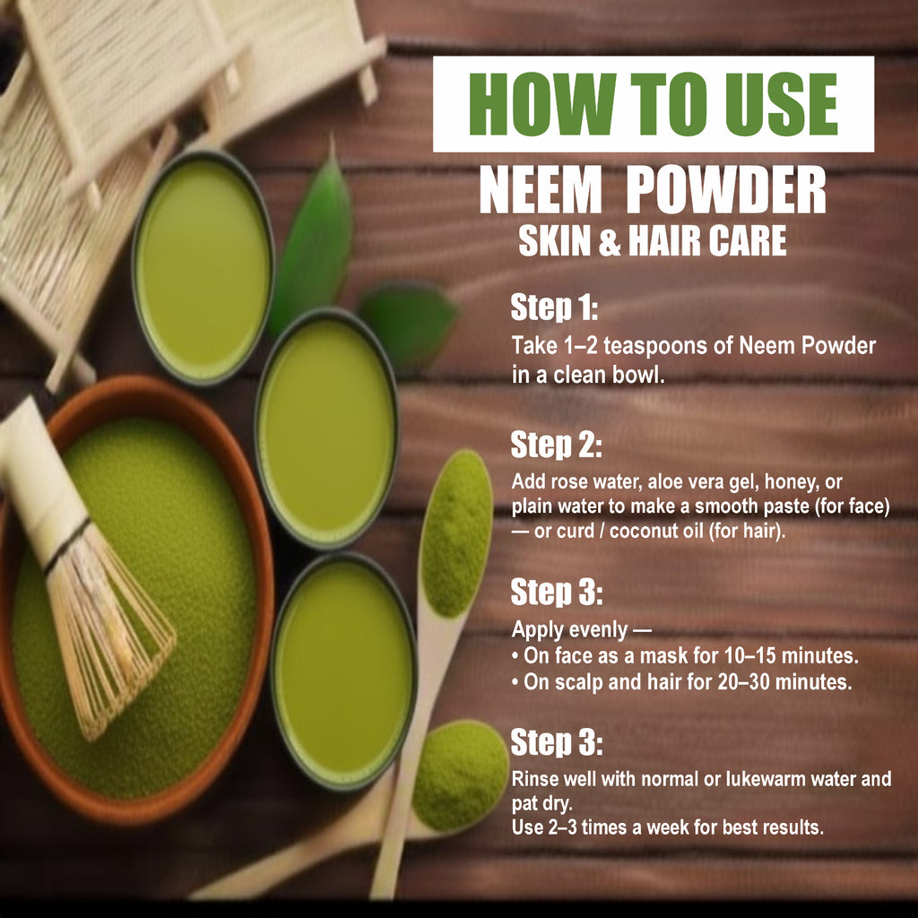 Neem Leaf Powder for Skin, Face & Hair