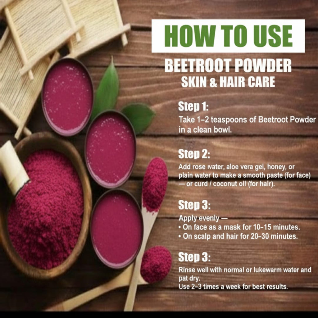 Beetroot Powder for Face, Skin & Hair