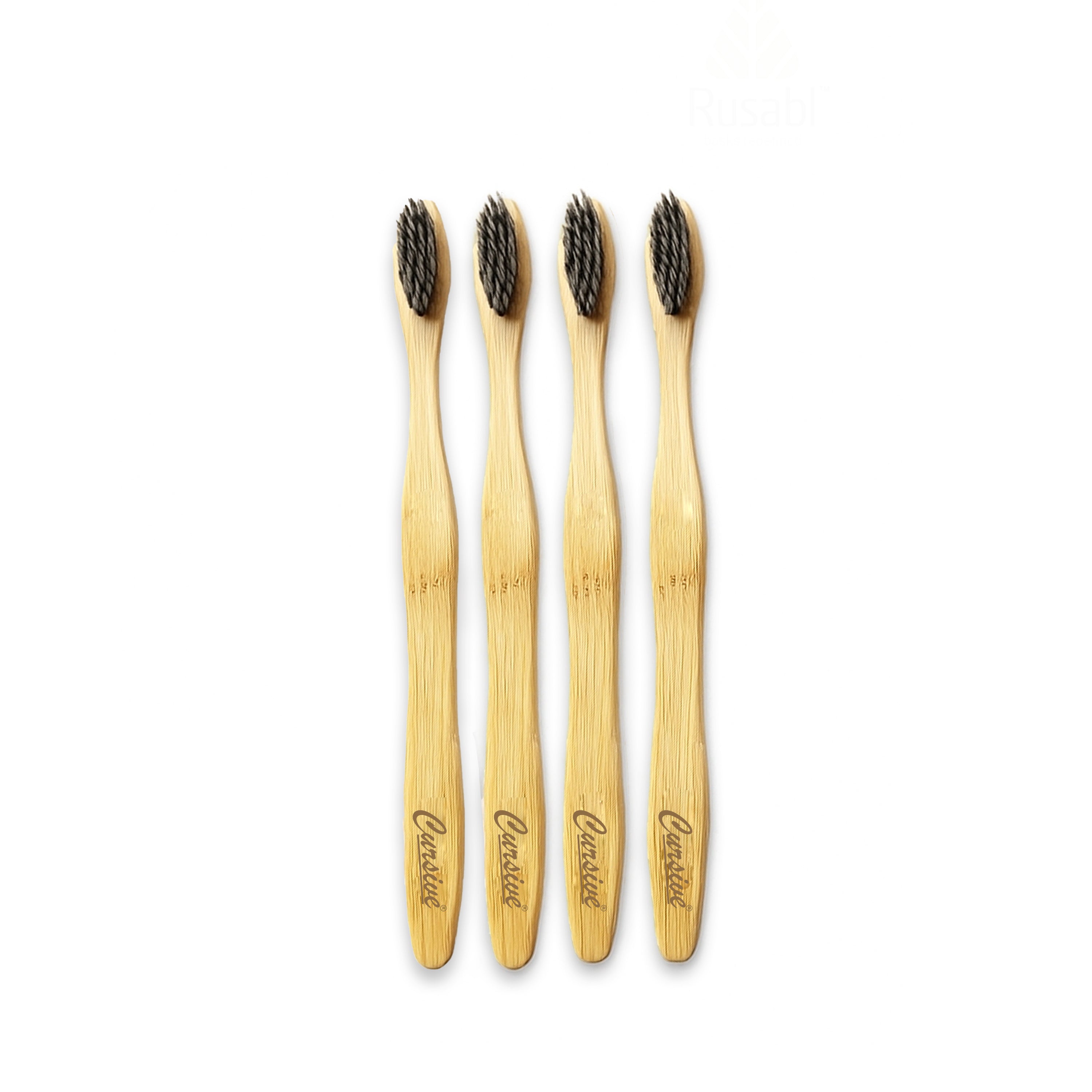 Bamboo Wooden Soft Toothbrush Pack of 4