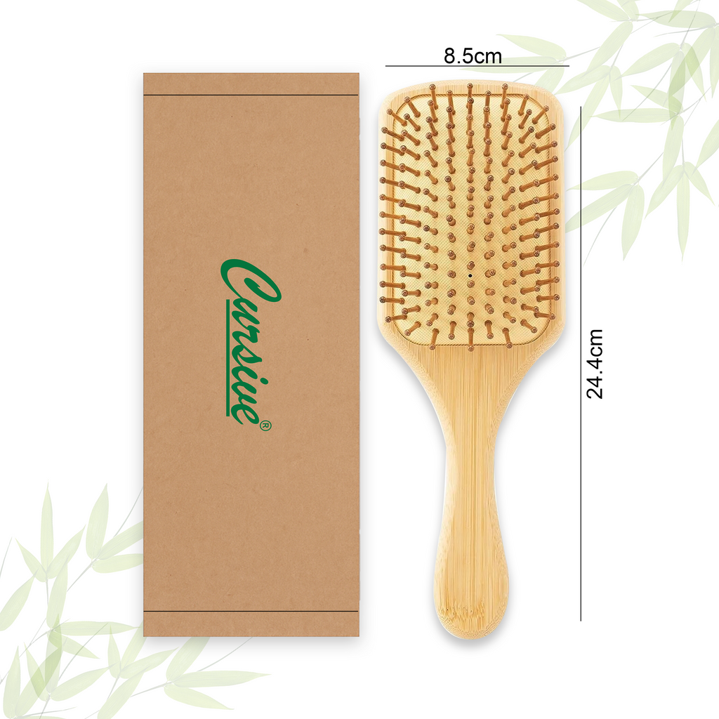 Handmade Bamboo Wood Paddle Hair Brush