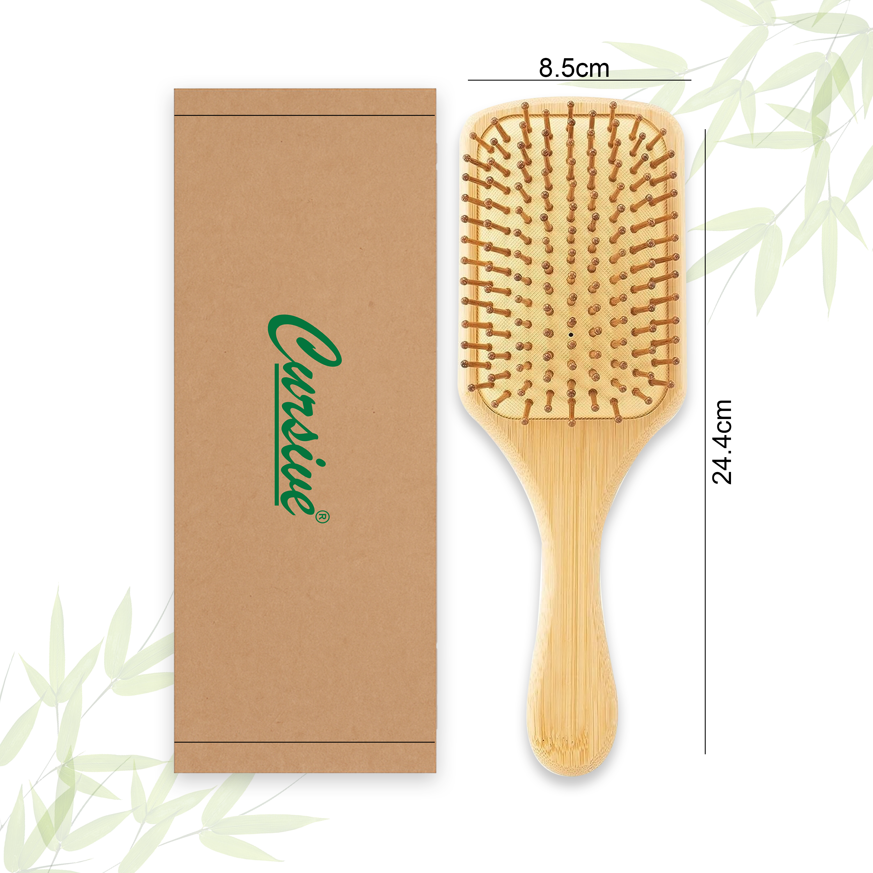 Handmade Bamboo Wood Paddle Hair Brush