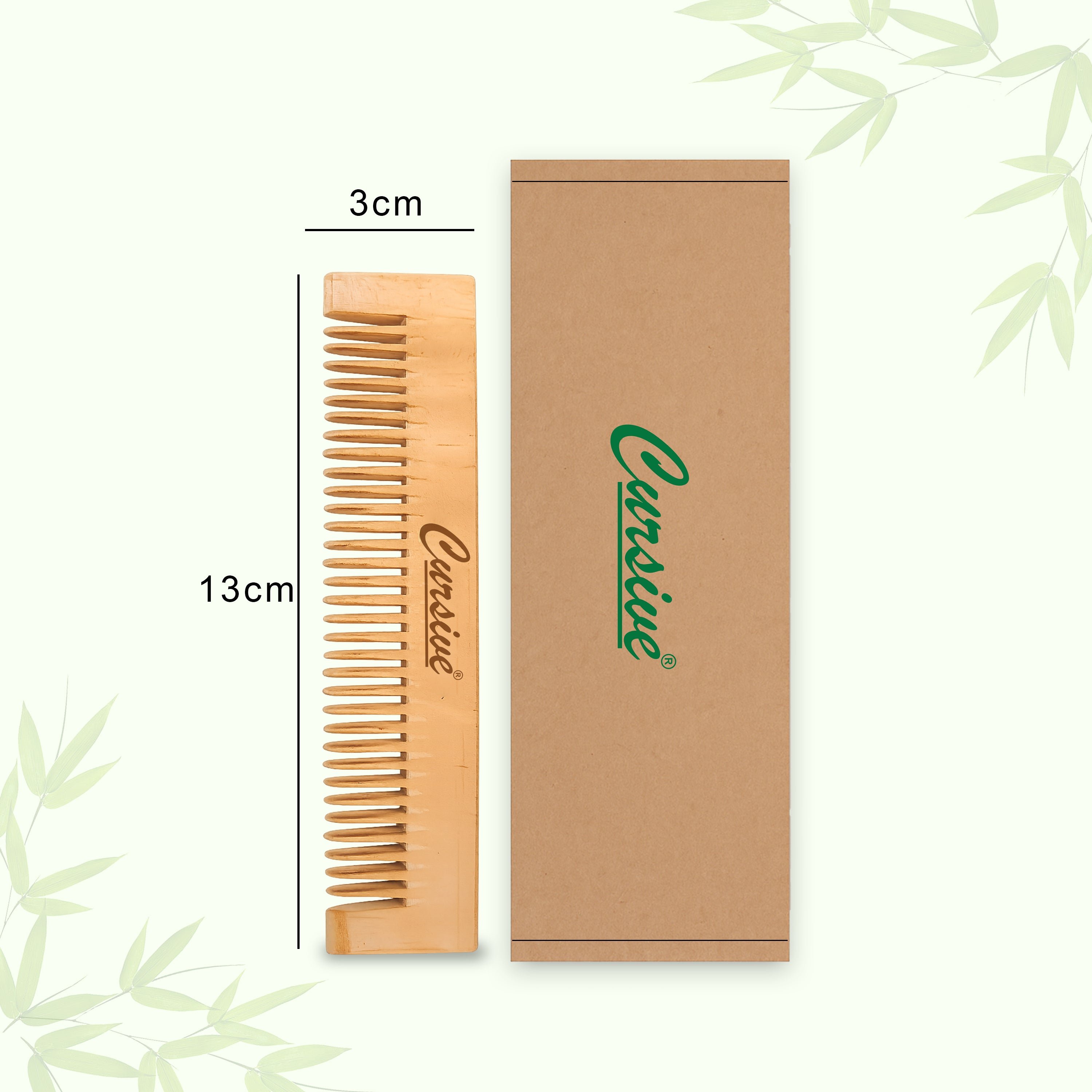 Bamboo Wood Travel Pocket Comb for Hair