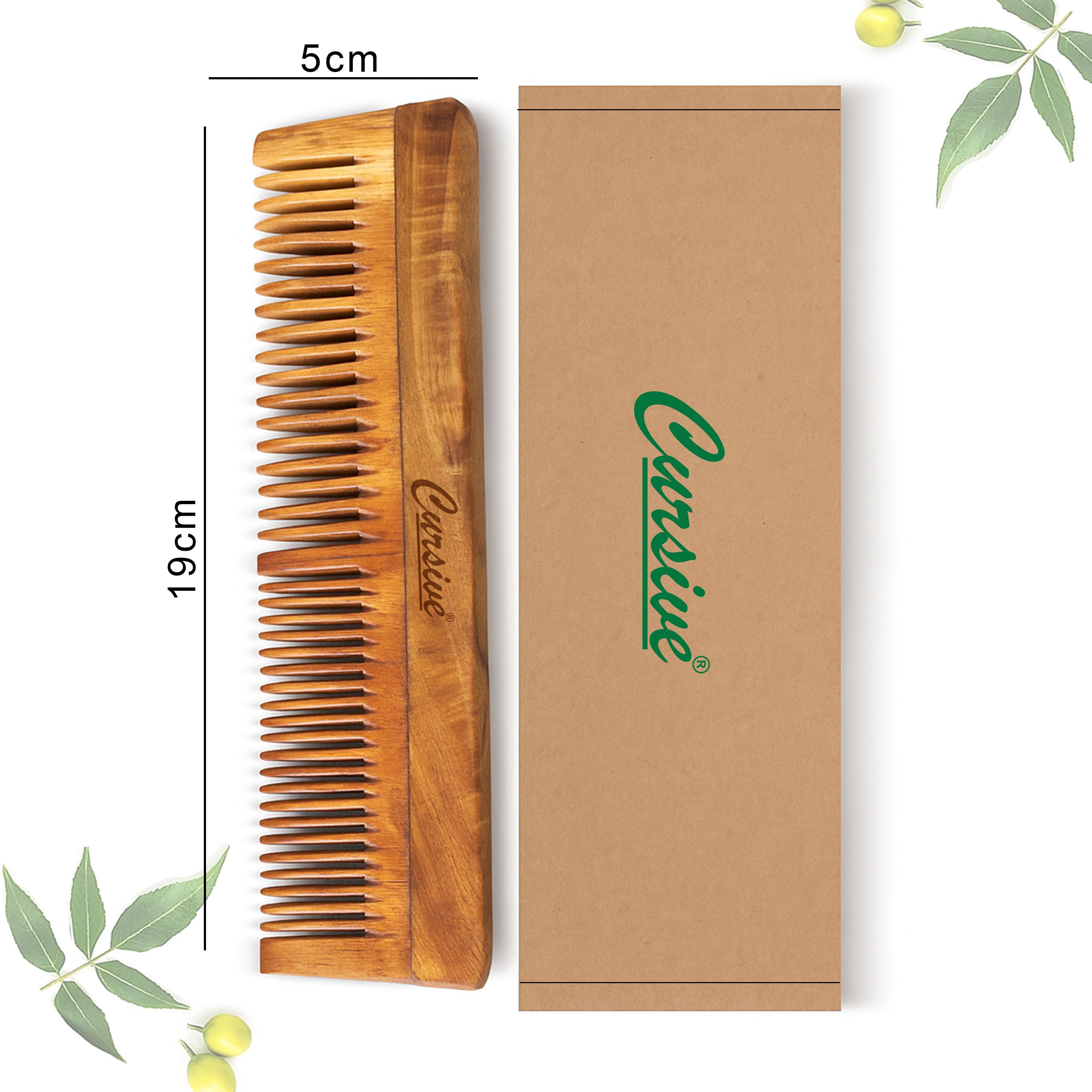 Neem Wooden Wide Dual Toothed Hair Comb