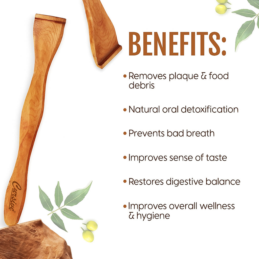 Natural Pure Neem Wooden Tongue Cleaner