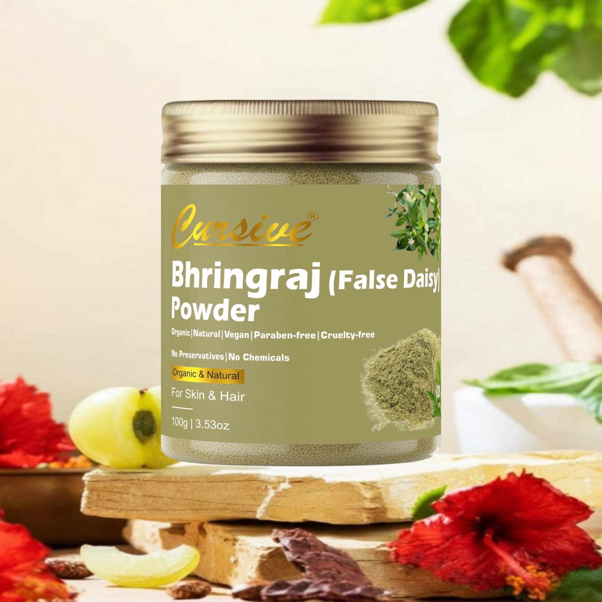 Bhringraj Powder for Face, Skin & Hair