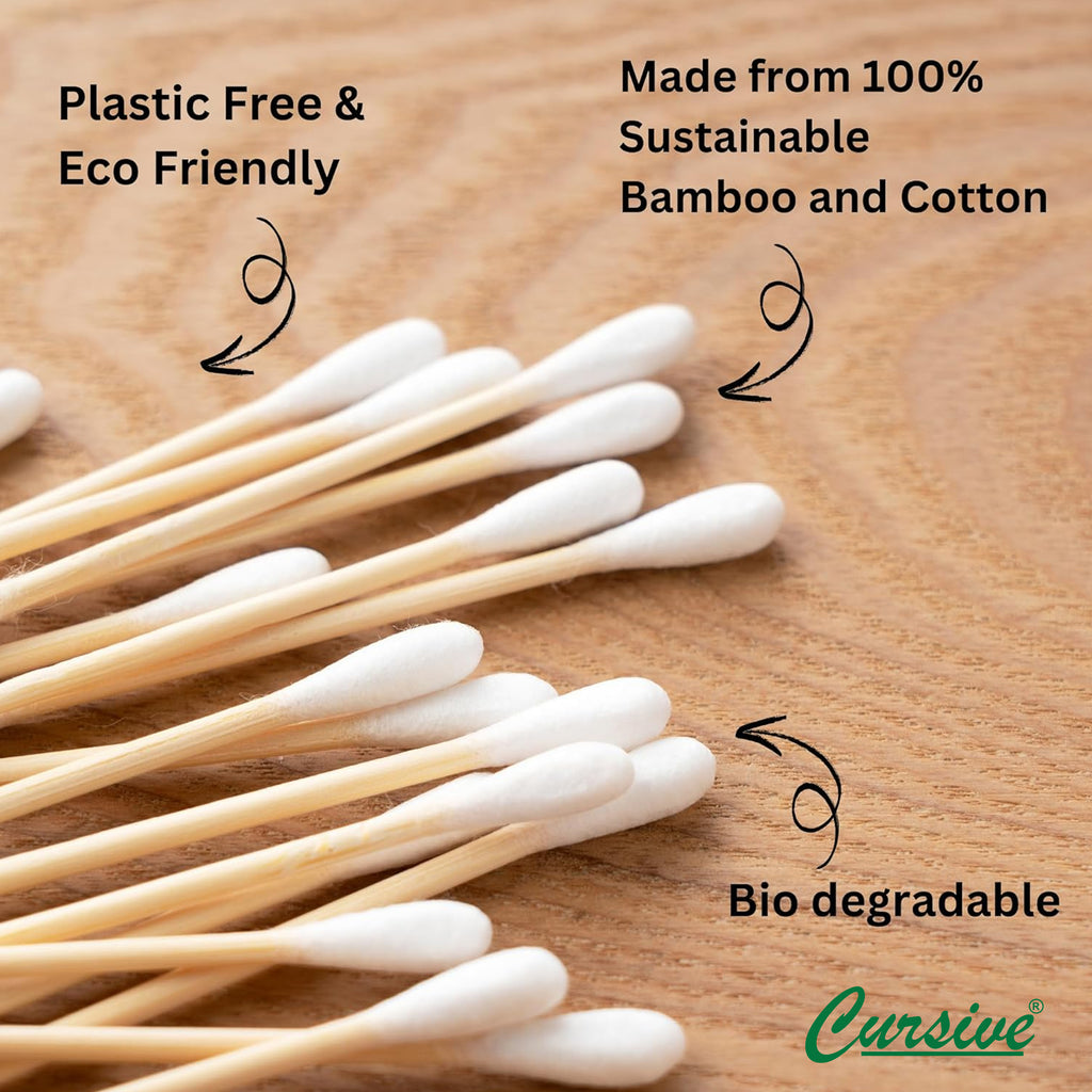 Bamboo Cotton Swabs Ear buds 80 Sticks