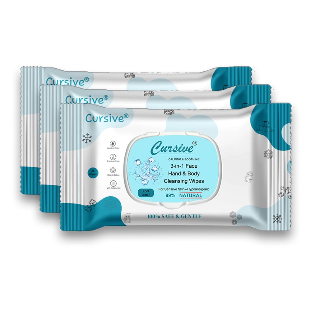 Cool Water Natural Face Skin Wet Wipes