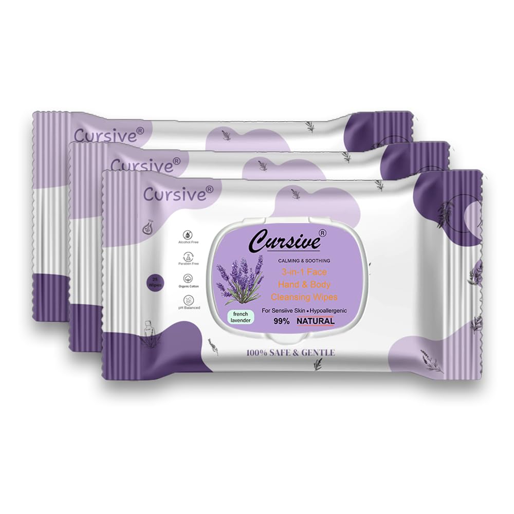 French Lavender Natural Face Wet Wipes