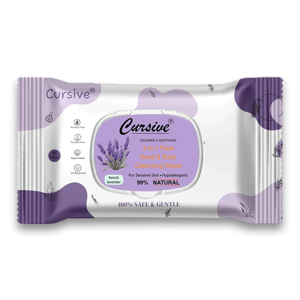 French Lavender Natural Face Wet Wipes