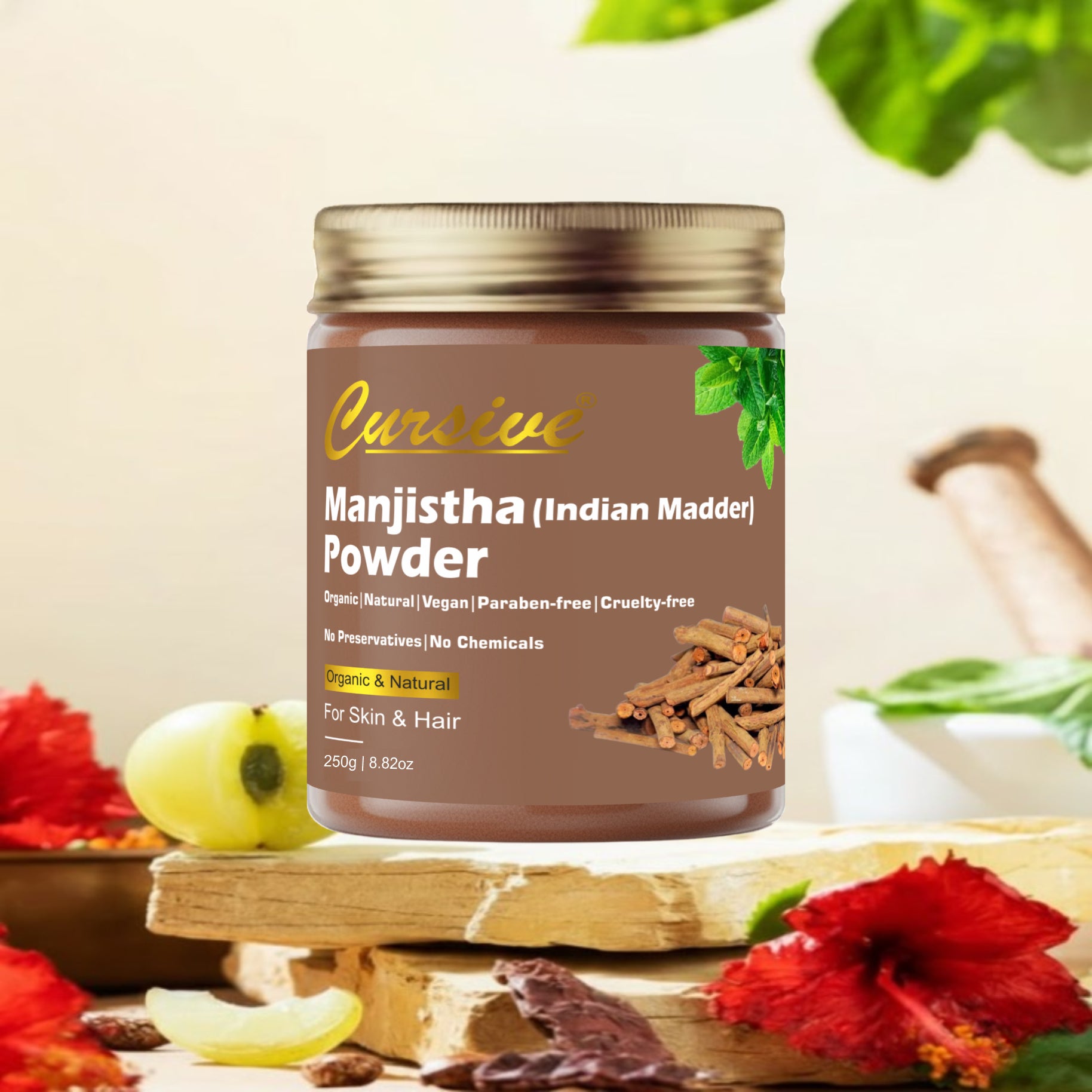 Manjistha Powder for Shiny Face & Hair