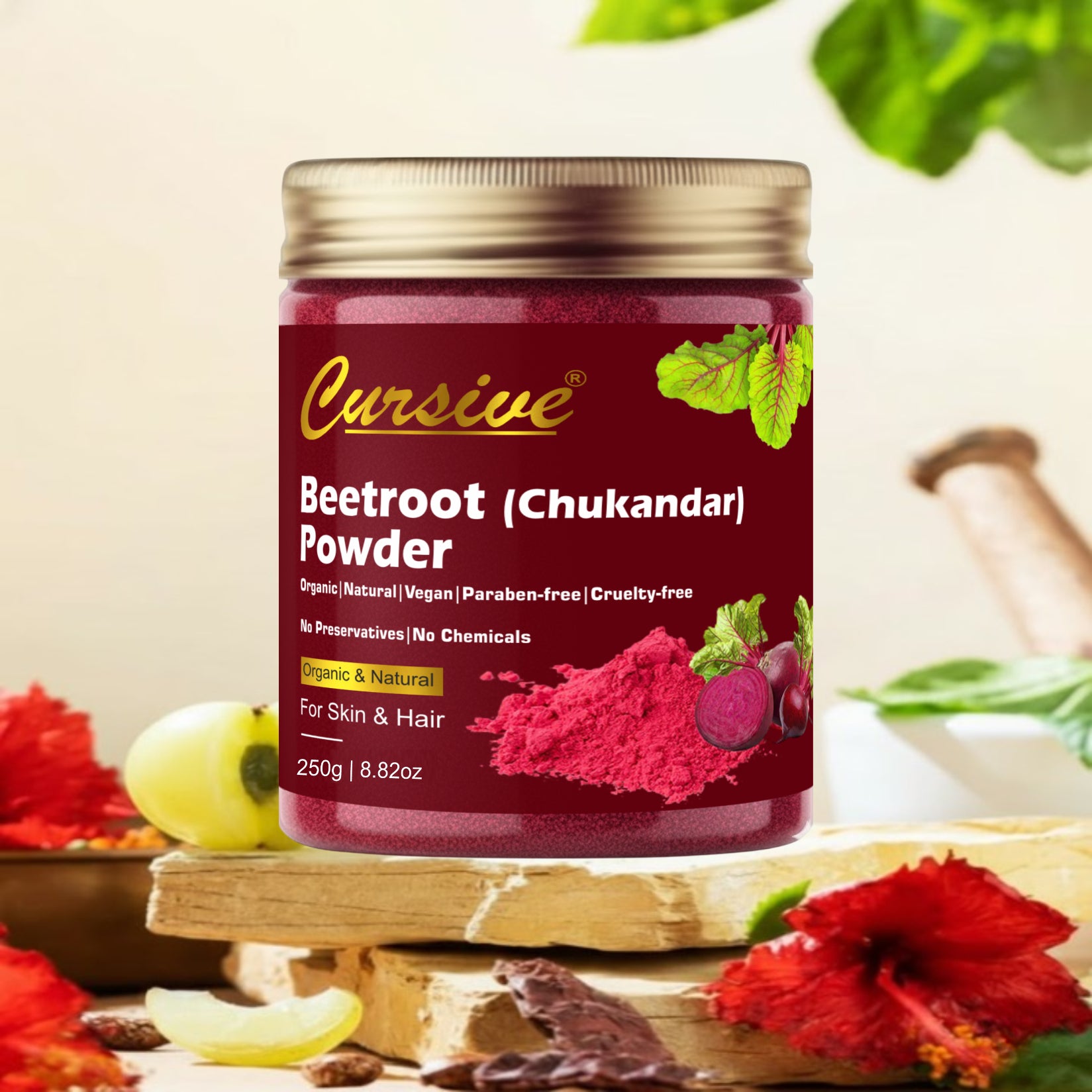 Beetroot Powder for Face, Skin & Hair