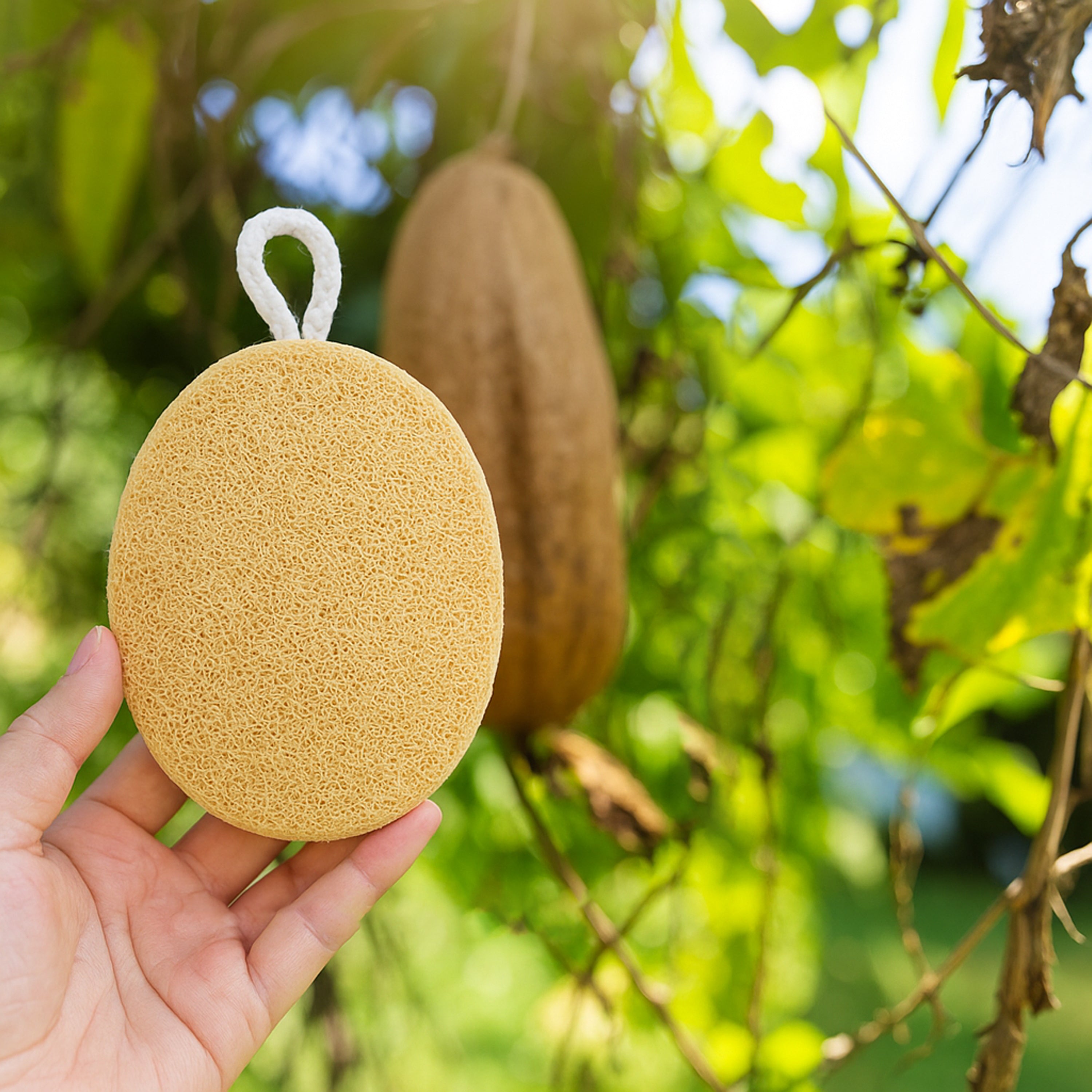 Loofah Bath Sponge Oval Shaped Scrubber