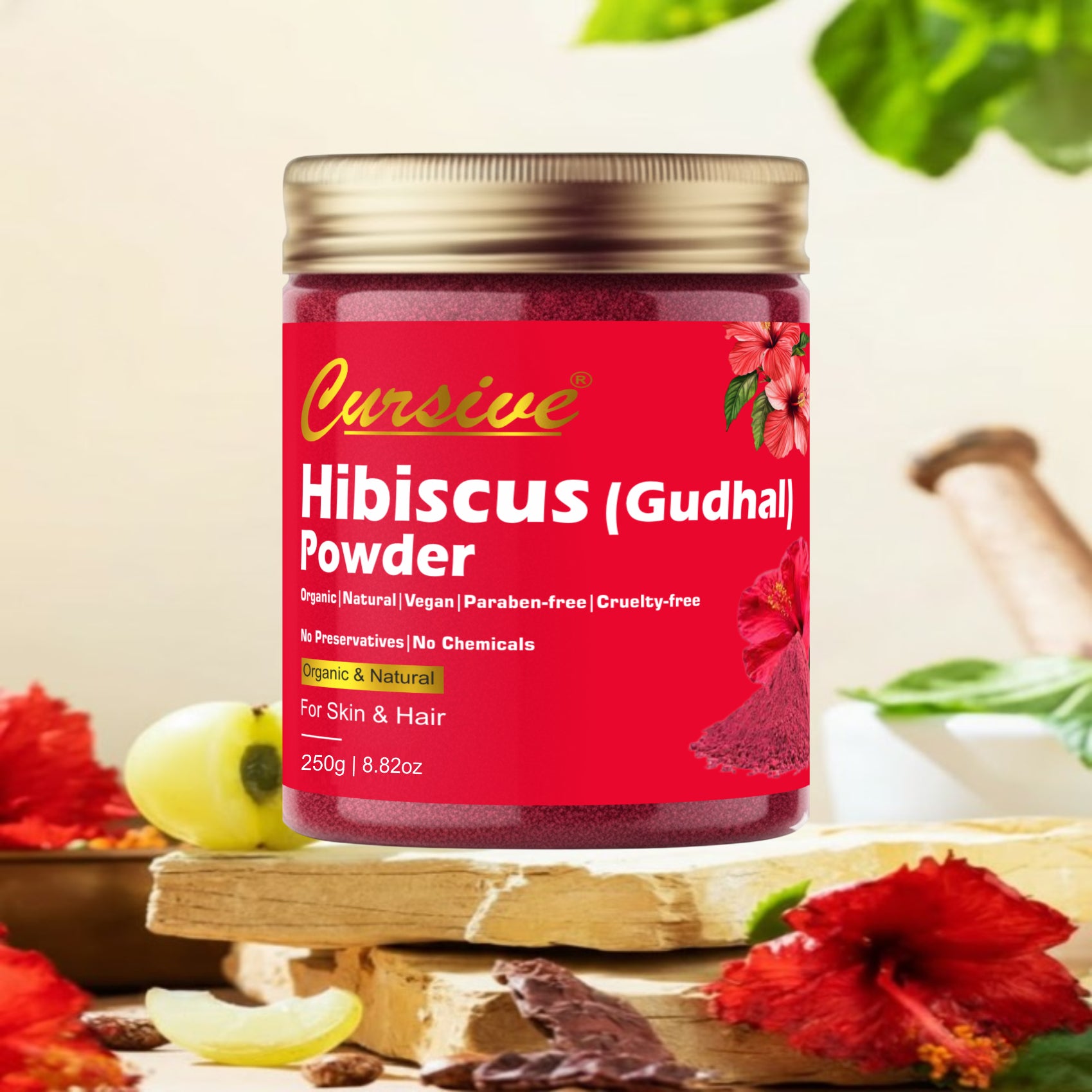 Hibiscus Gudhal Powder for Face & Hair