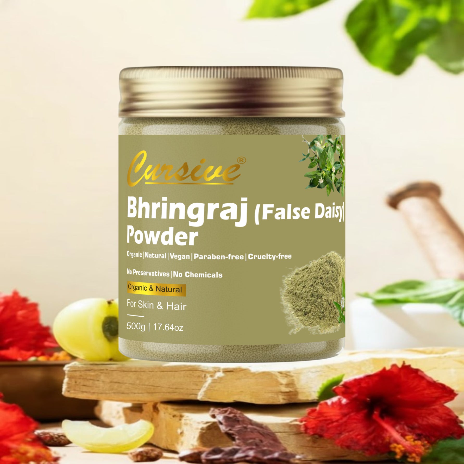 Bhringraj Powder for Face, Skin & Hair