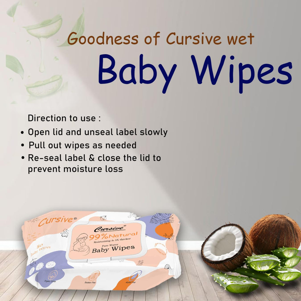 Natural Pure Water Soft Wet Baby Wipes