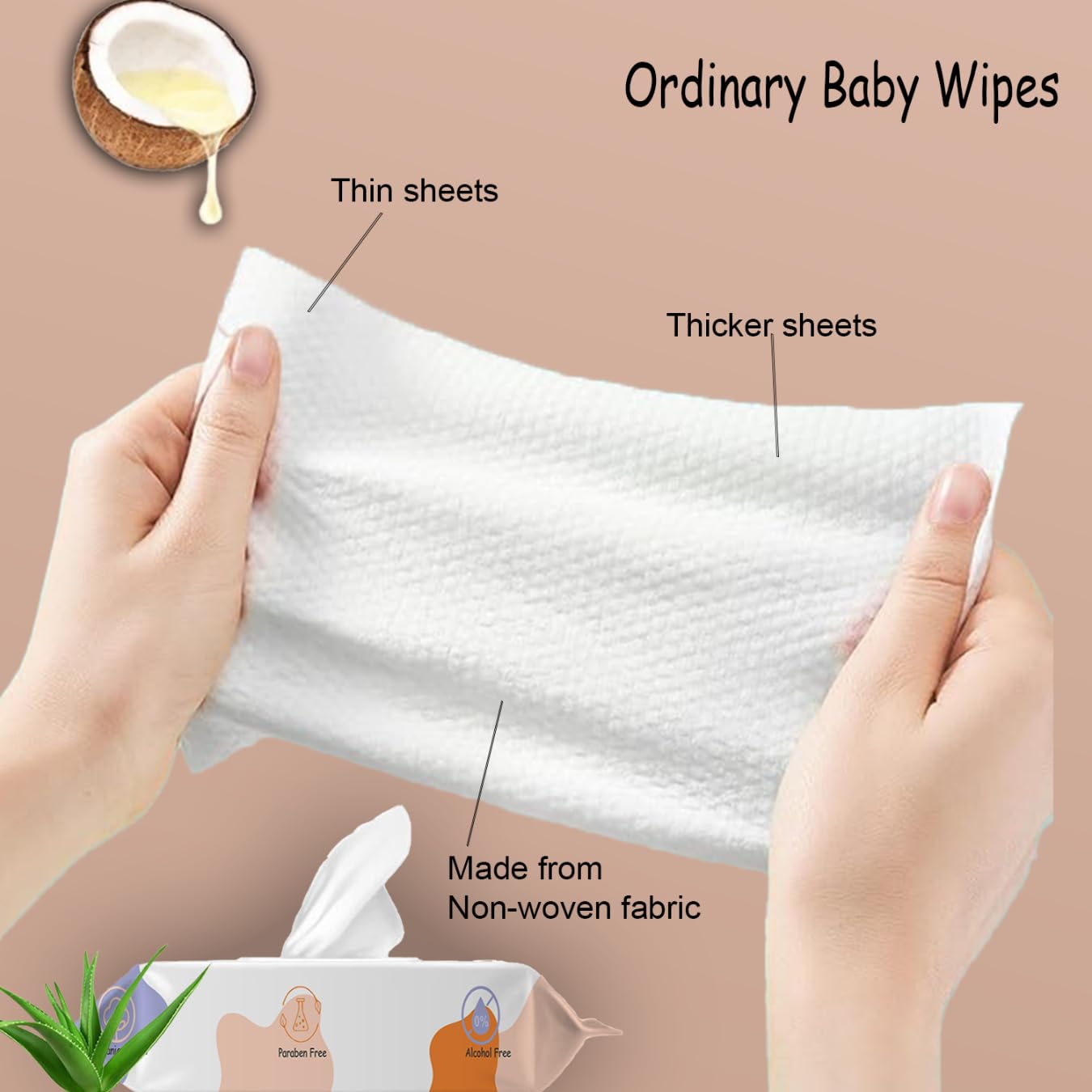 Natural Pure Water Soft Wet Baby Wipes