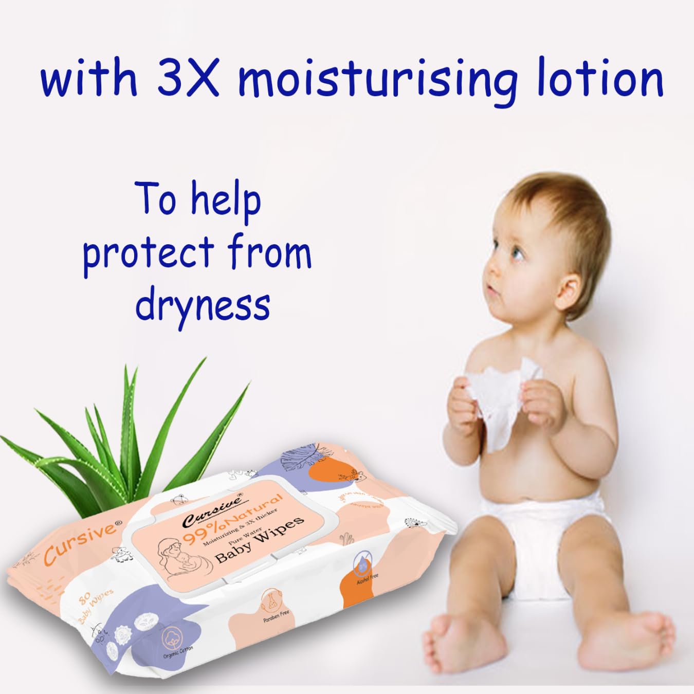 Natural Pure Water Soft Wet Baby Wipes