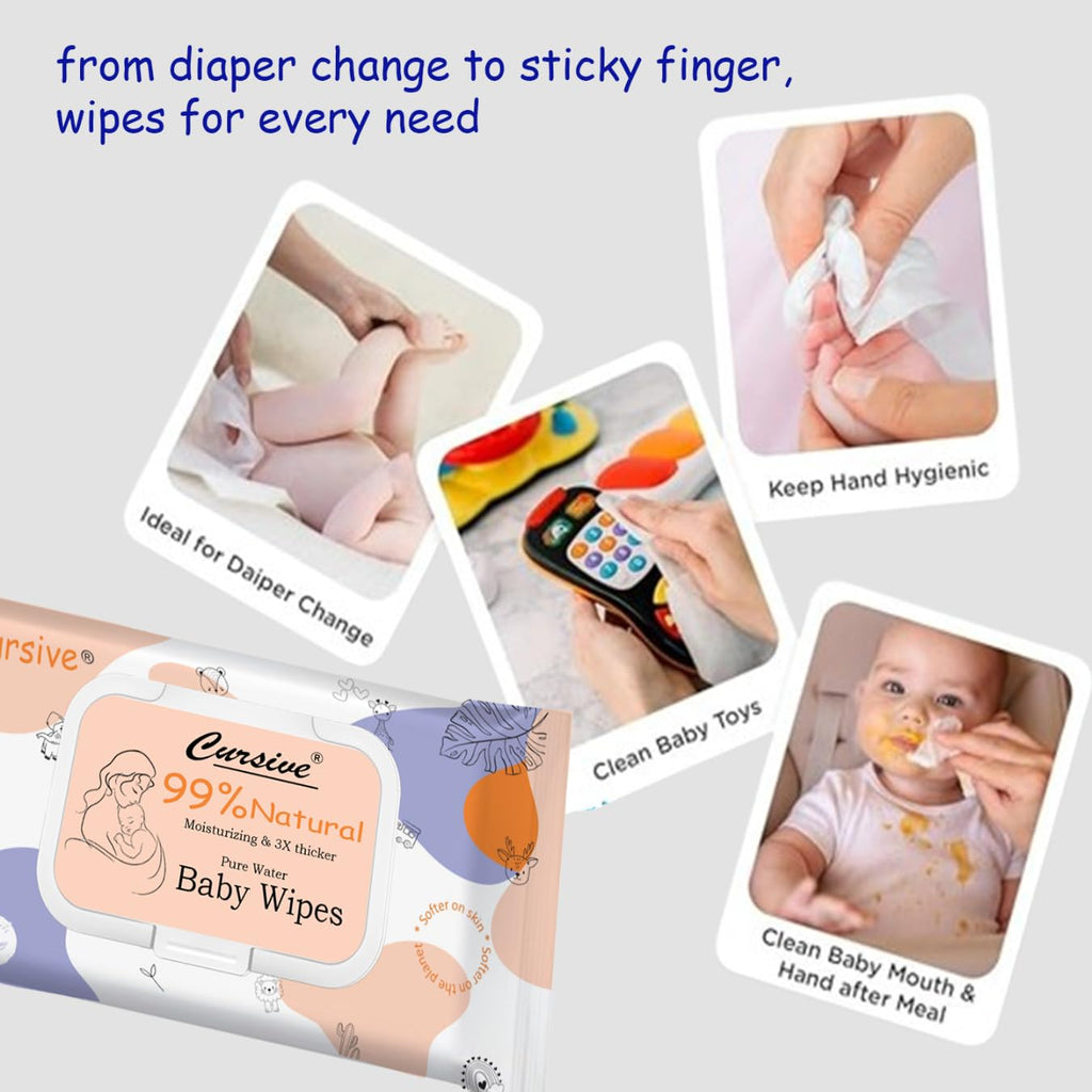Natural Pure Water Soft Wet Baby Wipes
