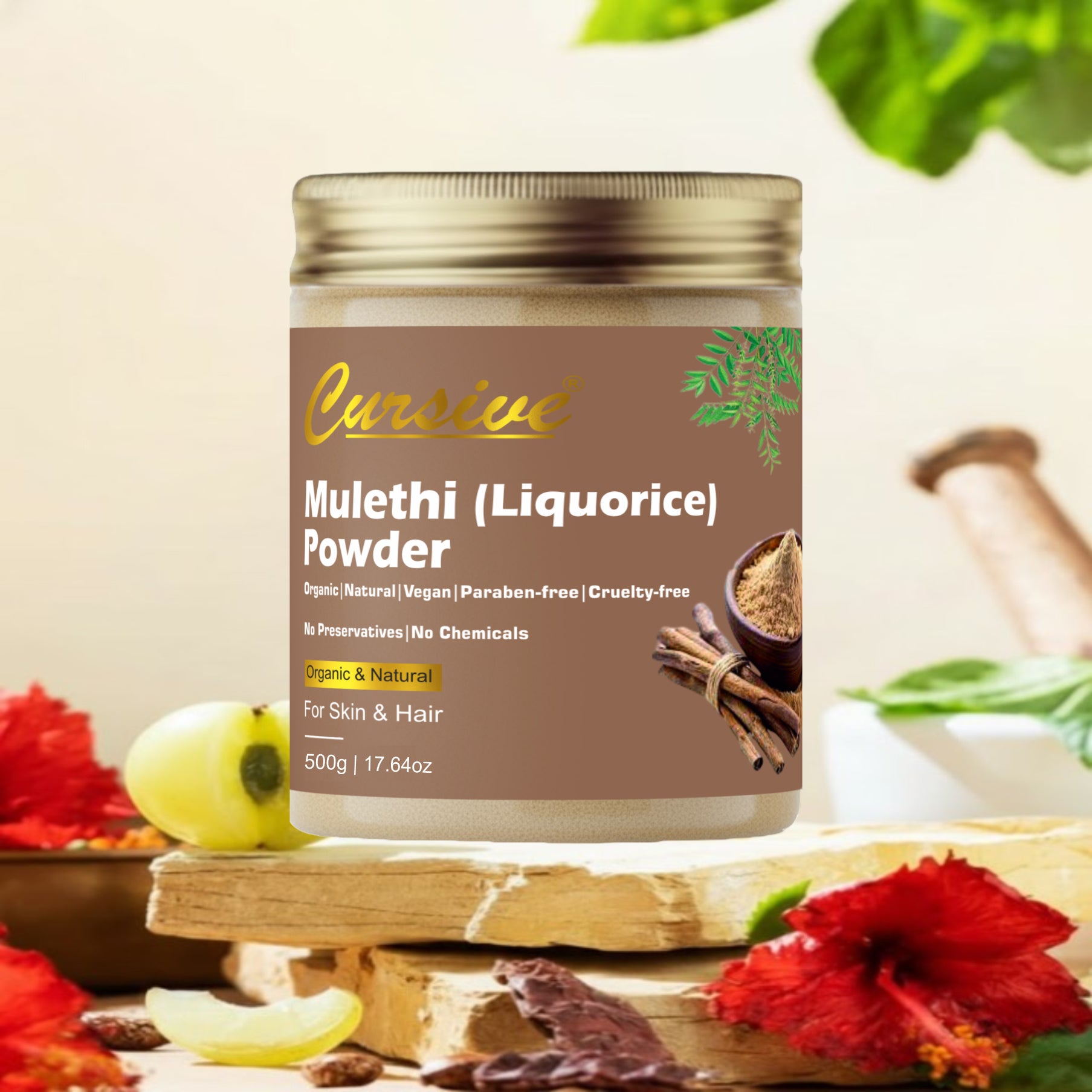 Mulethi (Licorice) Powder for Face & Hair