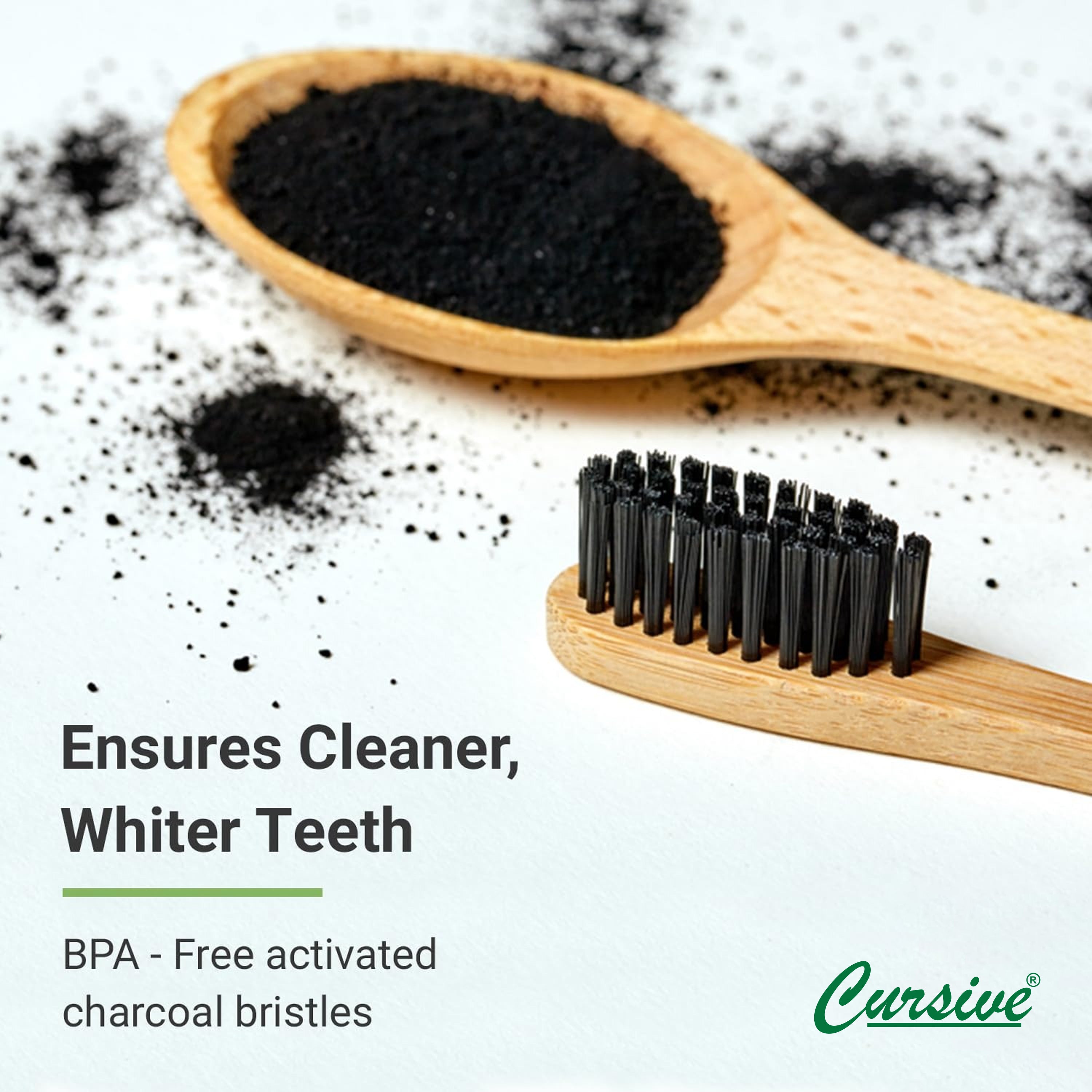 Bamboo Wooden Soft Toothbrush Pack of 4