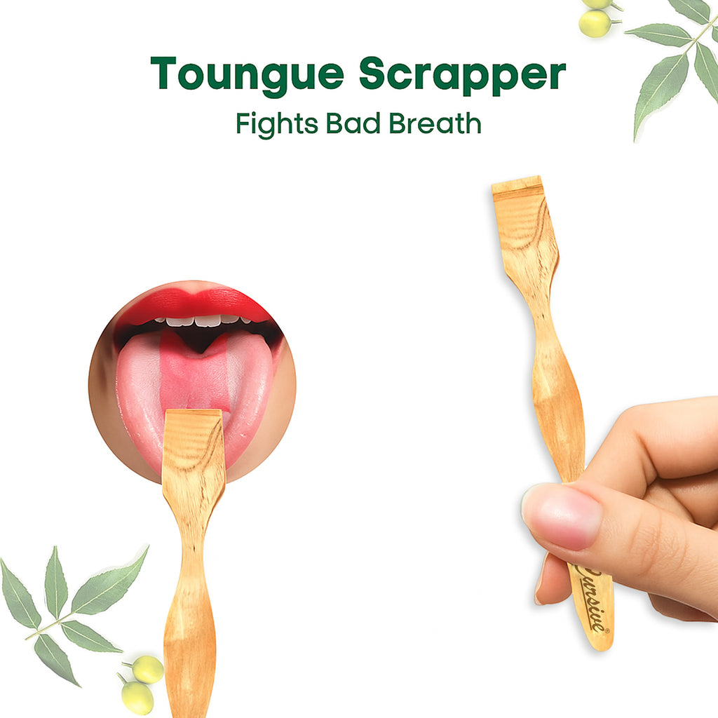 Natural Pure Neem Wooden Tongue Cleaner