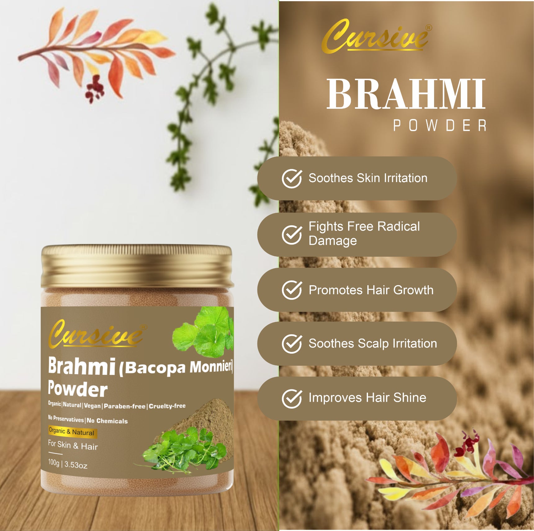 Brahmi Powder for Lightning Face & Hair