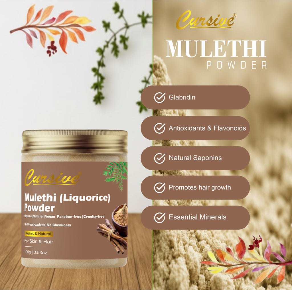 Mulethi (Licorice) Powder for Face & Hair