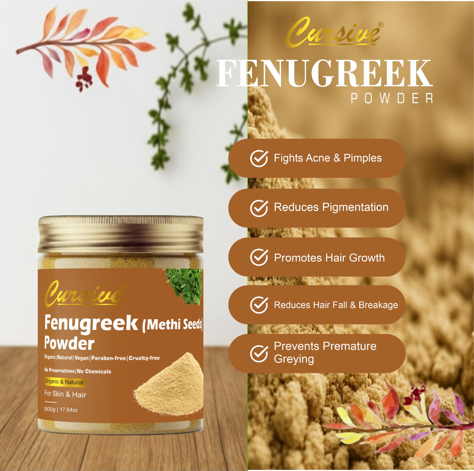 Fenugreek Methi Powder for Face & Hair