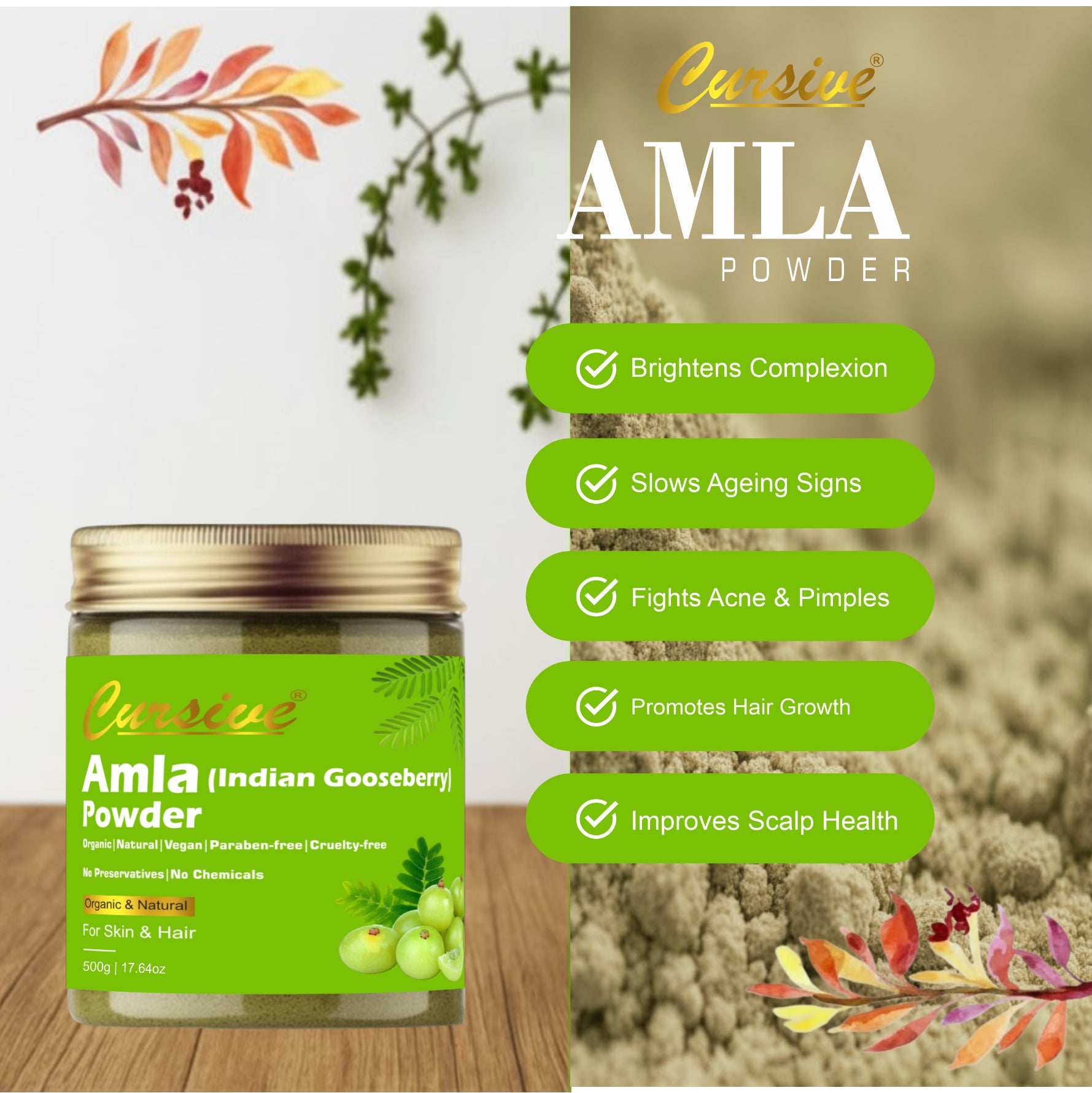 Amla Gooseberry Powder for Face & Hair