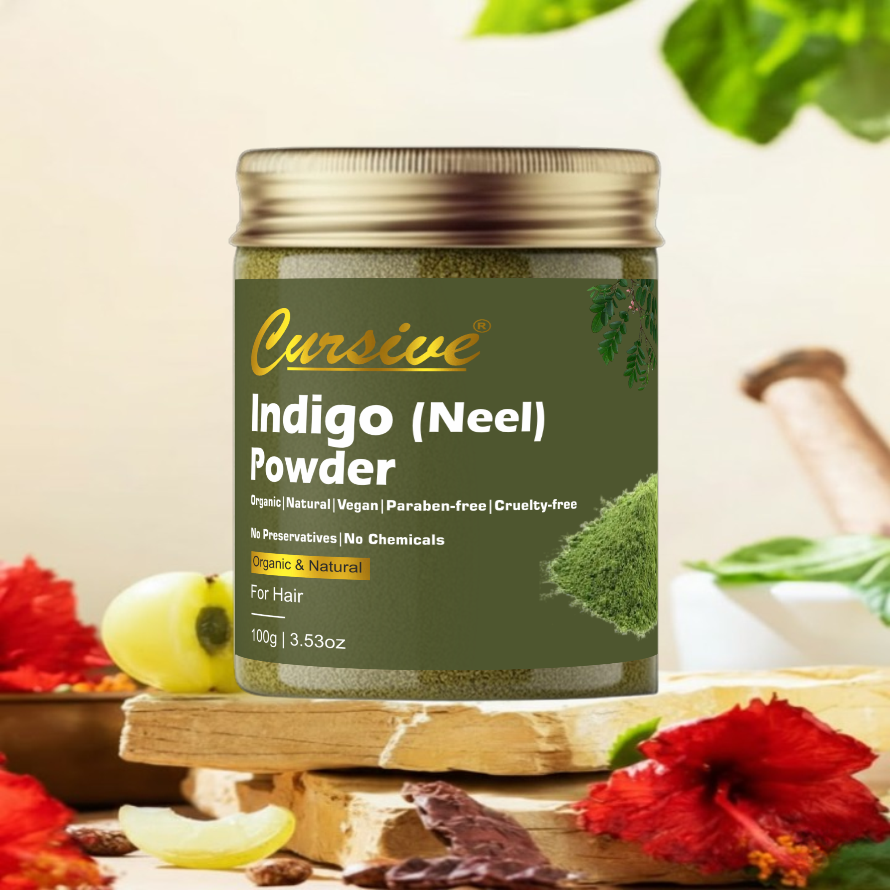 Indigo Powder for Natural Hair Color