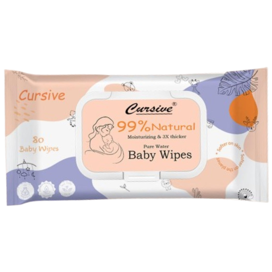 Natural Pure Water Soft Wet Baby Wipes