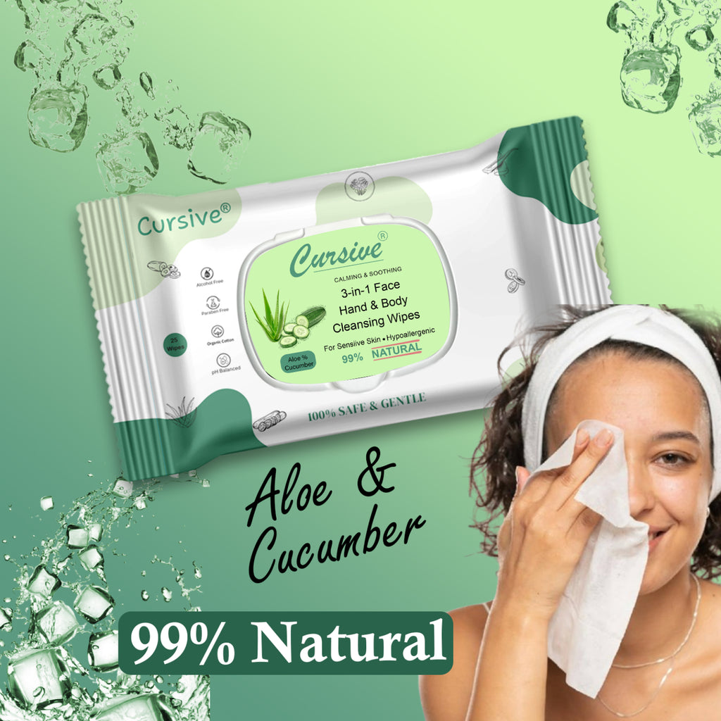 Aloe Vera & Cucumber Face Wet Wipes