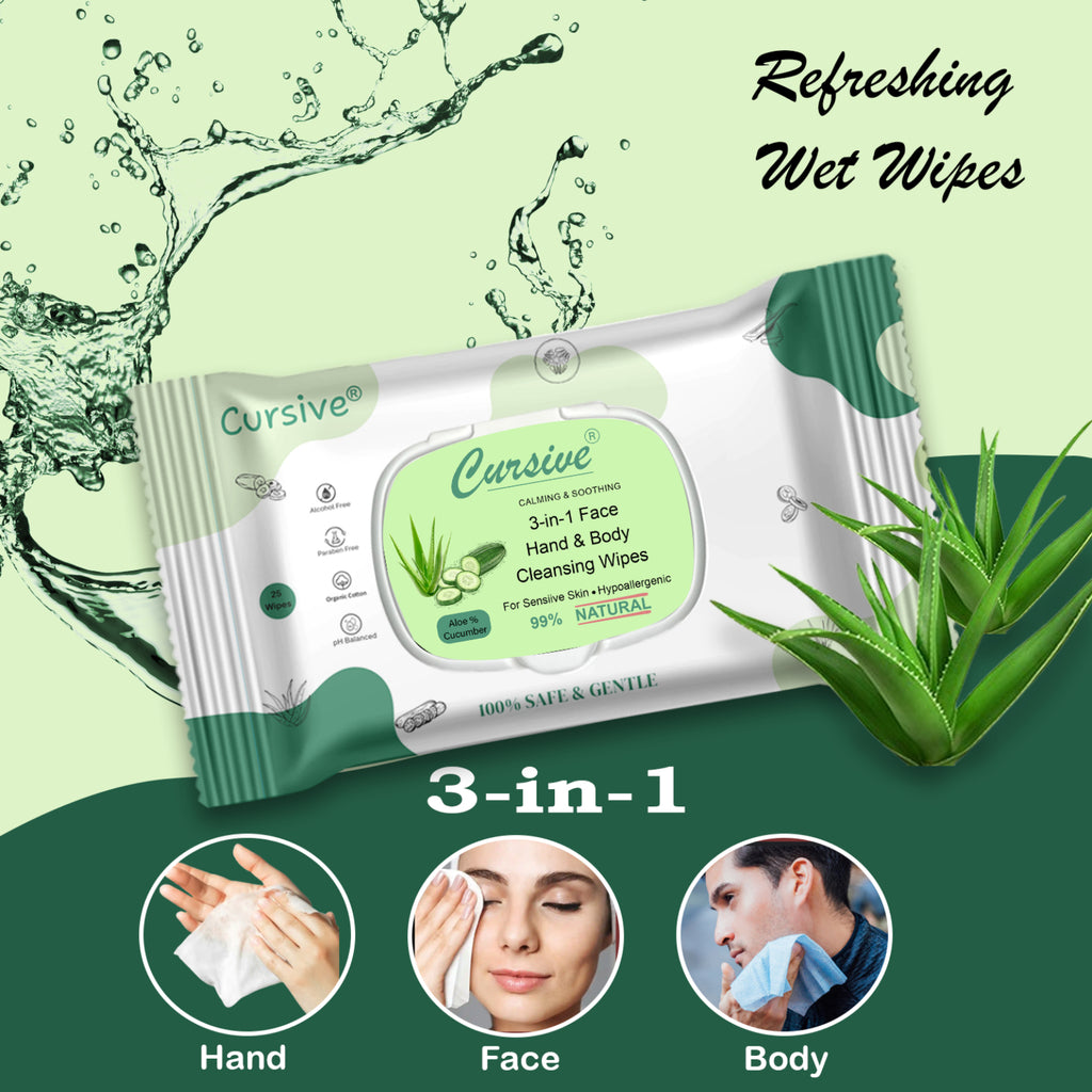 Aloe Vera & Cucumber Face Wet Wipes
