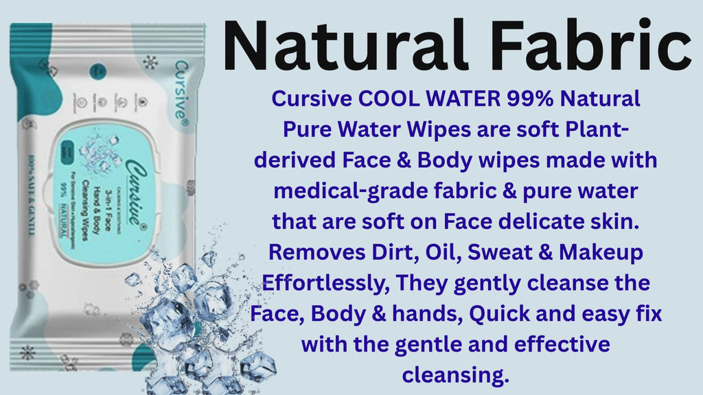 Cool Water Natural Face Skin Wet Wipes