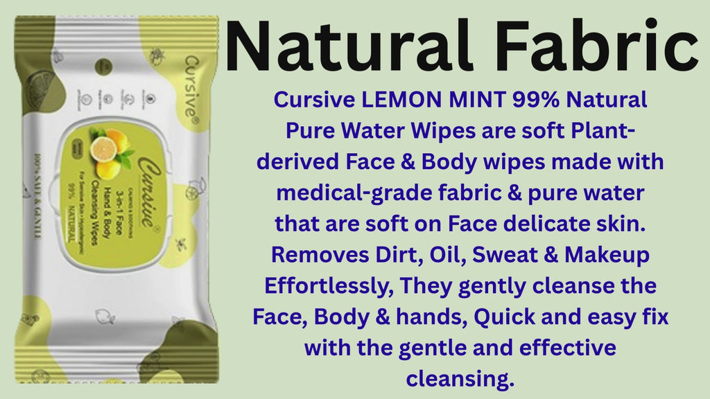 Lemon Mint Natural Soft Face Wet Wipes