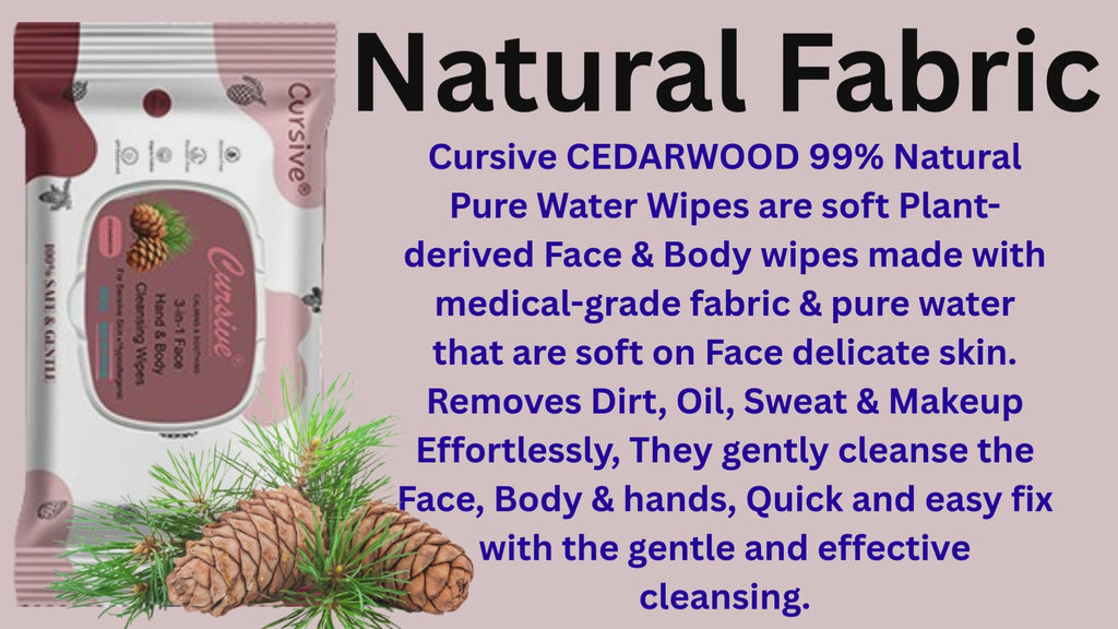 Cedar Wood Face, Hand, Skin Wet Wipes